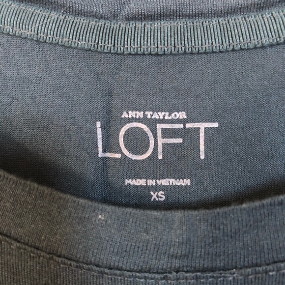 LOFT cotton lacy top, size XS - Picture 3 of 3